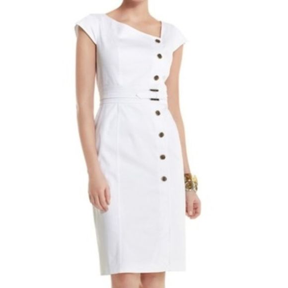White House Black Market Dresses & Skirts - New White House Black Market Safari White Dress